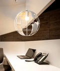 Nordic style black iron pendant light with 300mm shade on adjustable cord, button switch, 220V incandescent fitting