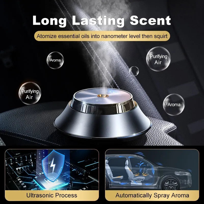 Black butterfly design car aromatherapy machine with USB cable and essential oil bottle