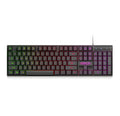 Black USB wired luminous keyboard with 1.3m cable and frosted keycaps