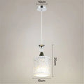 Single-head fishline pendant droplight with aluminum alloy body and LED lamp, 444mm overall, adjustable height 1m