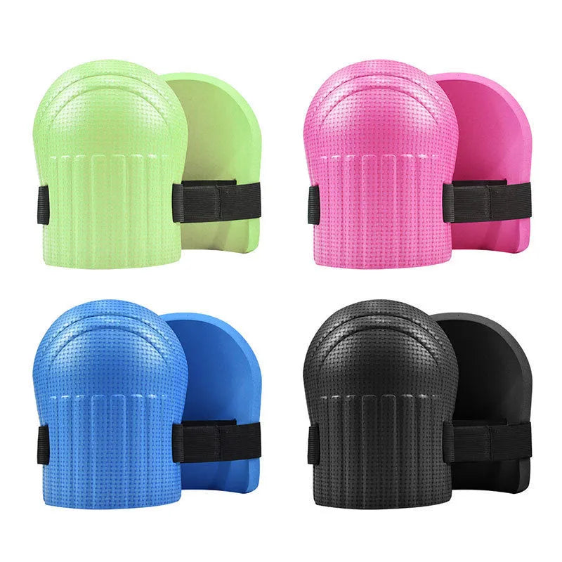 Pair of EVA foam kneepads in assorted colours for knee protection during work
