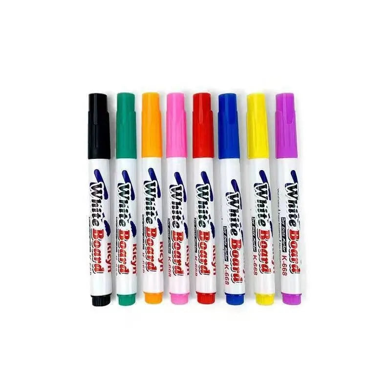 Children's floating water painting pen set with 8 or 12 colours, plastic shells, and a spoon