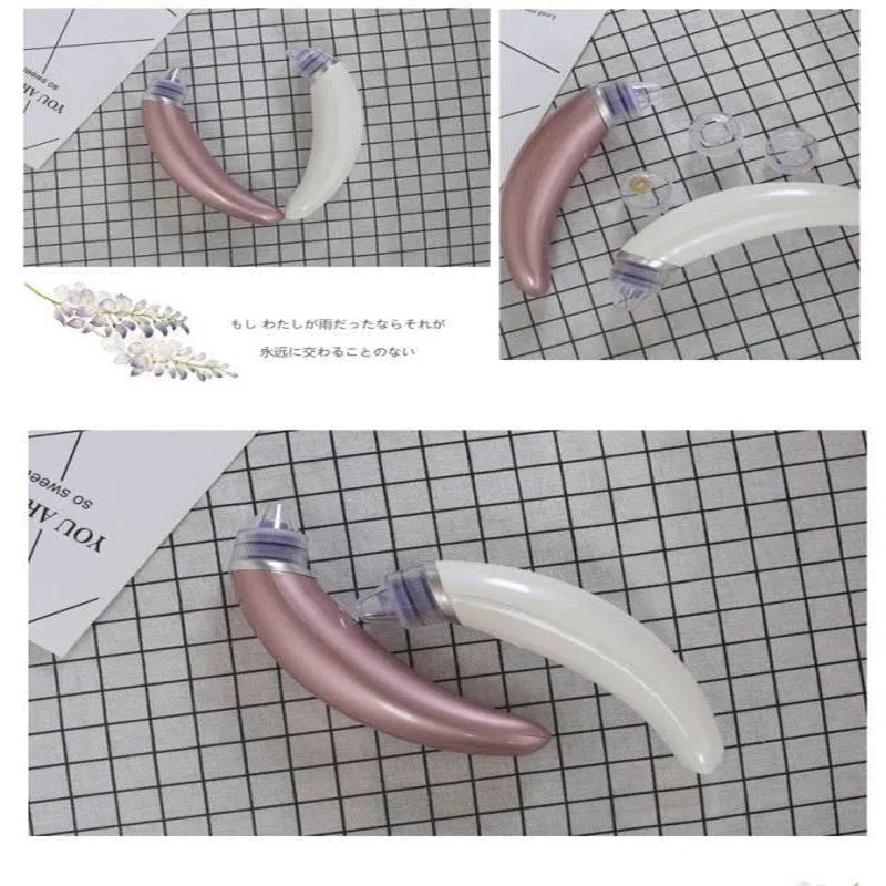 Rose gold and white electric blackhead suction device for facial pore cleansing