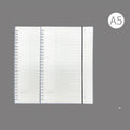 A4 hard surface notebook with PP cover for hand account writing in grid and ruled formats