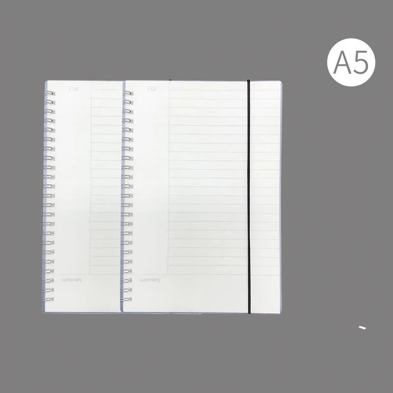 A4 hard surface notebook with PP cover for hand account writing in grid and ruled formats