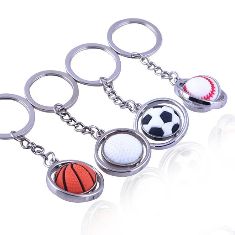 Basketball keychain alloy 94 x 34 x 4mm sports keyring with colour options