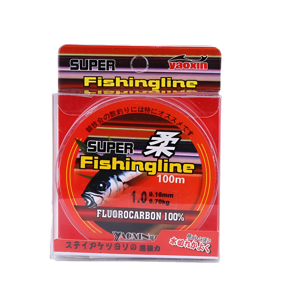 100-metre spool of transparent high-horsepower nylon fishing line for sea and freshwater rod fishing