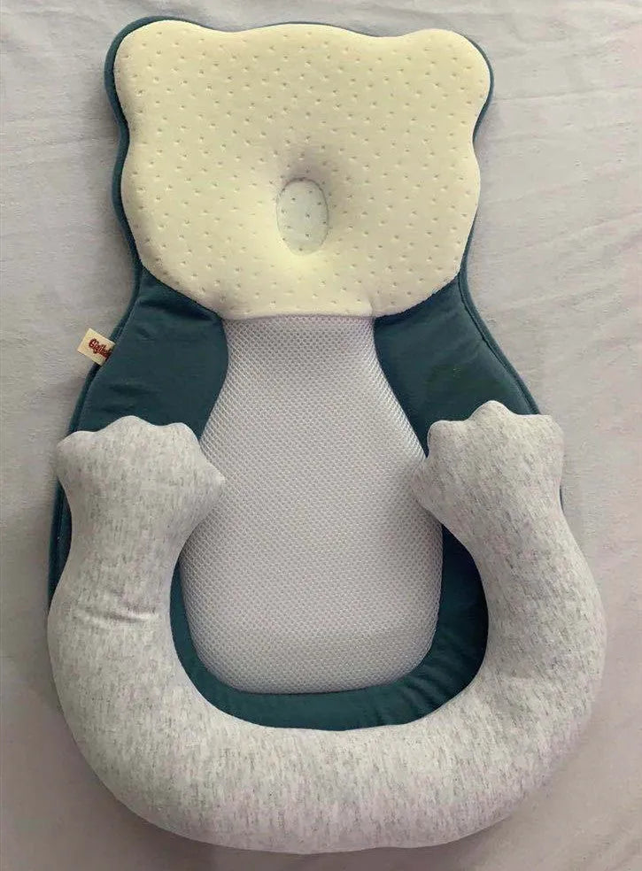 Portable folding baby travel bed with soft cotton sleep cushion in multiple colour options