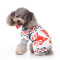 Christmas pet skirt in polyester with red colour available in sizes S to XL for dogs