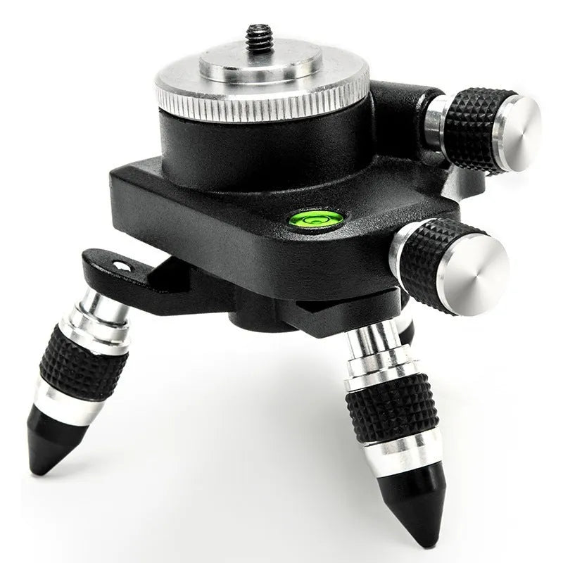 Black aluminium alloy spirit level base with 360-degree rotation, model YL-30.