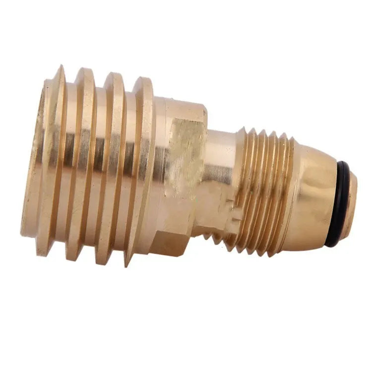 Brass gas brazier copper adapter with 7mm diameter and internal thread in gold colour