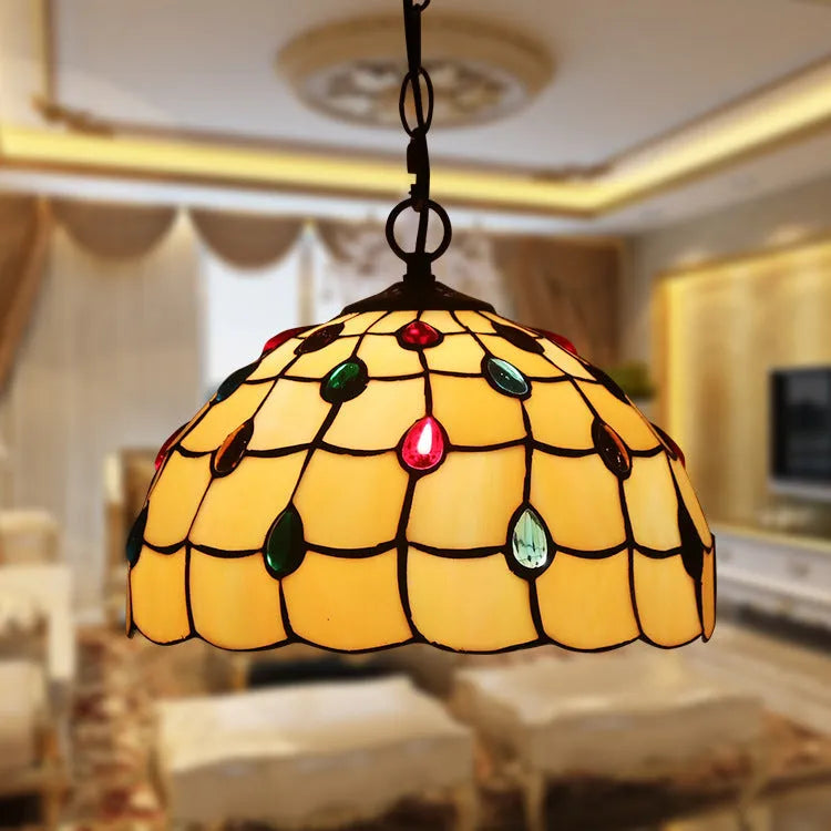 European retro baroque style abstract chandelier with a coloured glaze finish.