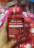 Bottle of apple cider vinegar gummies containing 60 soft candy tablets for adult nutritional supplementation