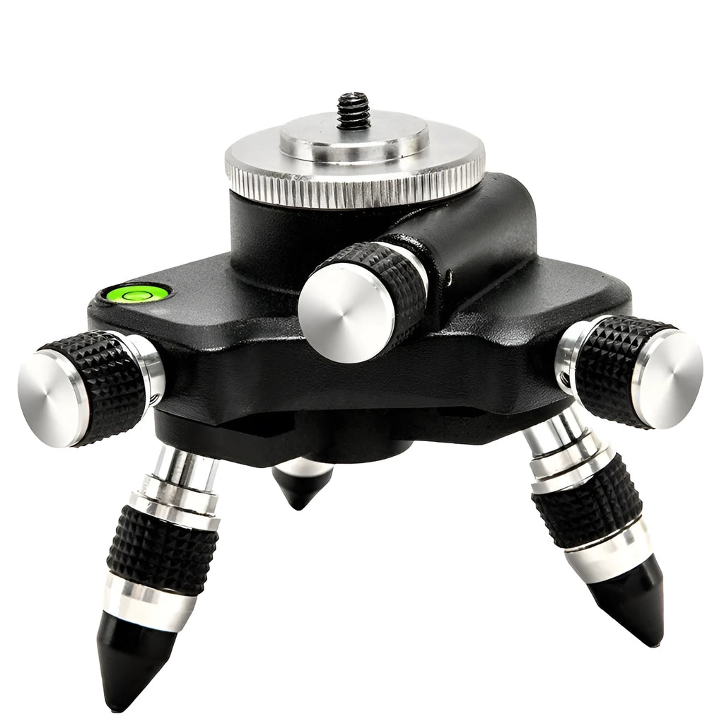 Black aluminium alloy spirit level base with 360-degree rotation, model YL-30.