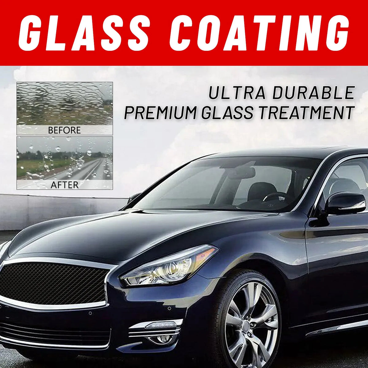 100ml windshield cleaning cream with cloth and sponge for car glass waterproof coating