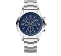 Blu-ray Gift Steel Band Watch with 4cm plastic dial and alloy strap in black colour