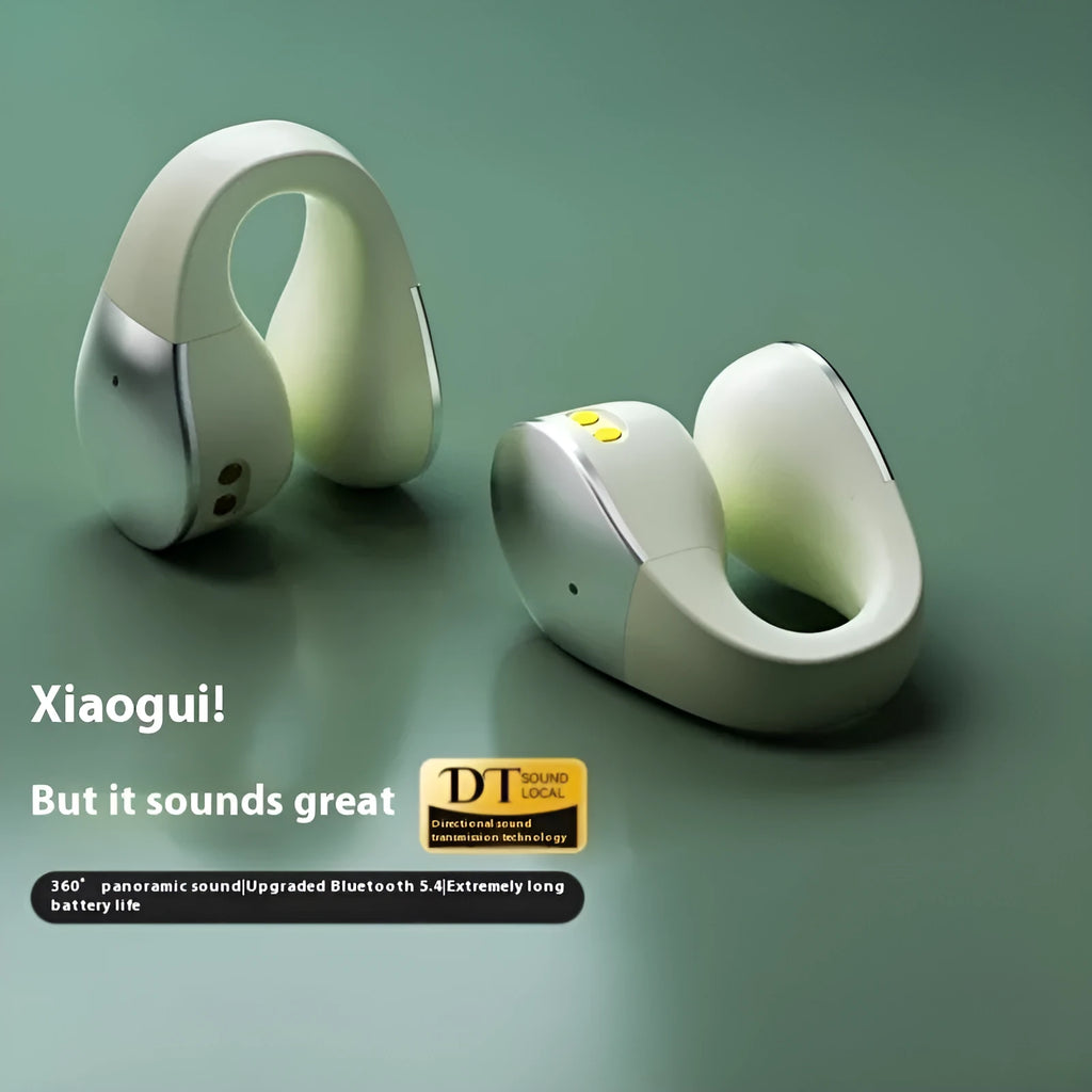 Wireless bone conduction Bluetooth headset in black for running sports open ear non in-ear design