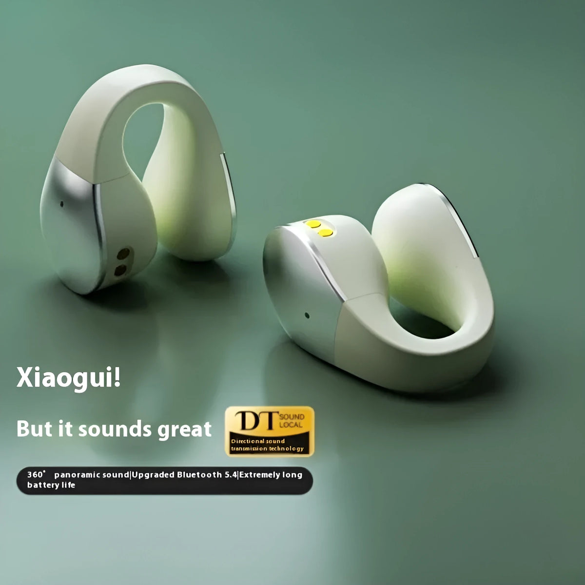 Wireless bone conduction Bluetooth headset in black for running sports open ear non in-ear design