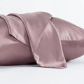 Mulberry silk envelope pillowcase in solid colour with modern simple design showing size options