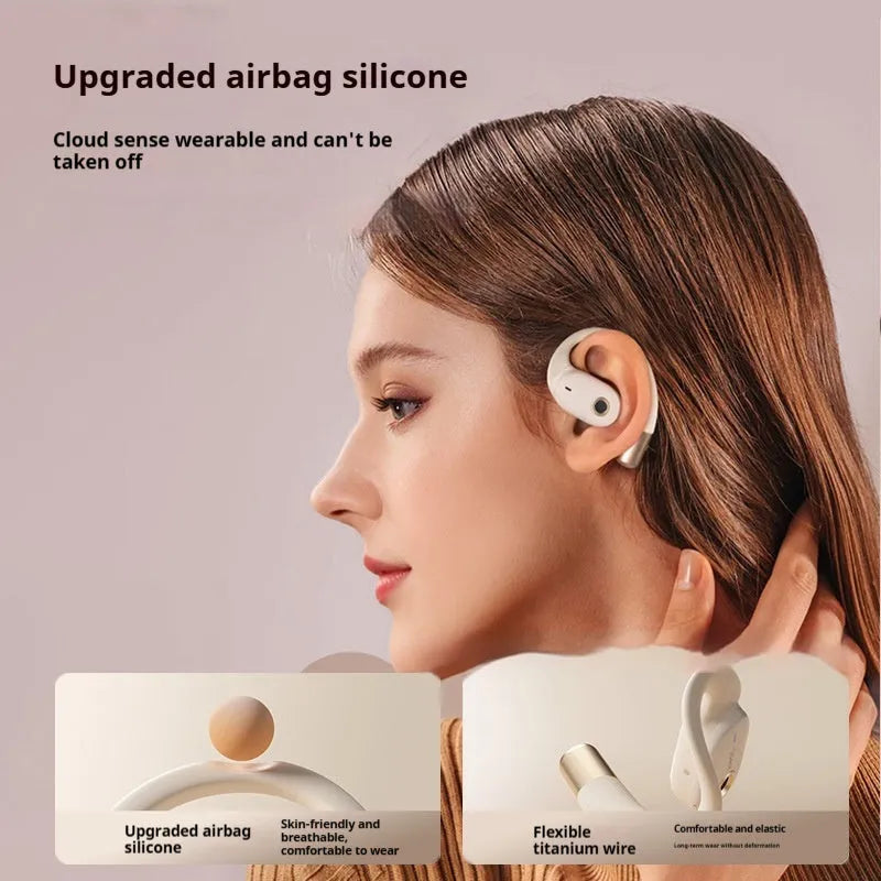 Skin-coloured hanging wireless Bluetooth headset with Jerry chip and Type-C charging port