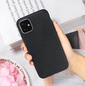 Leather and TPU iPhone case shown in black, brown, navy blue, and wine red colours for multiple Apple models.