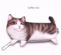 Cute cat design makeup case travel organiser cosmetic bag with 3D printing.