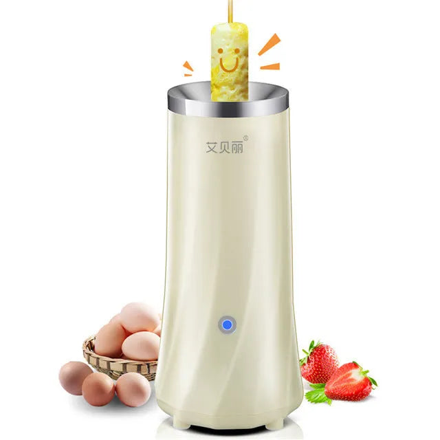 Beige white automatic mini breakfast machine on kitchen counter