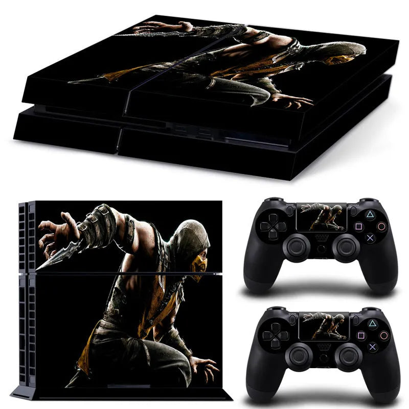 PS4 game console protective film skin sticker with high-definition print on a thin PVC material.