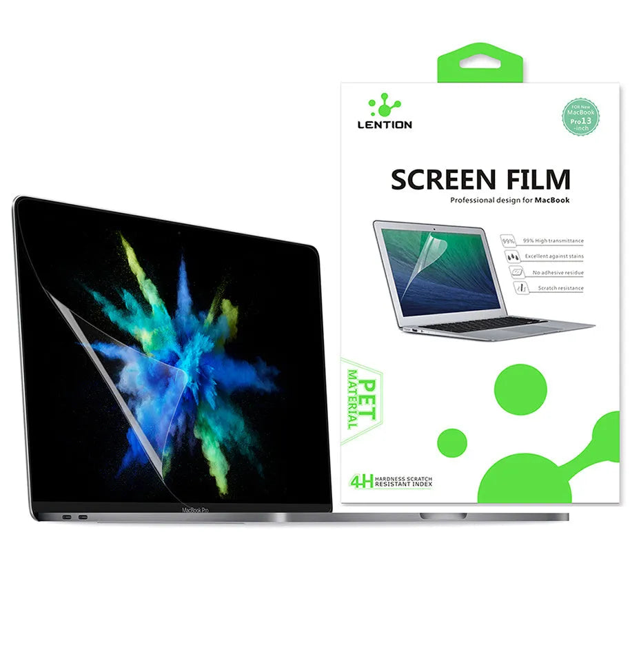 Matte screen protector film for 13-inch MacBook Pro laptop with anti-glare and scratch-resistant coating.
