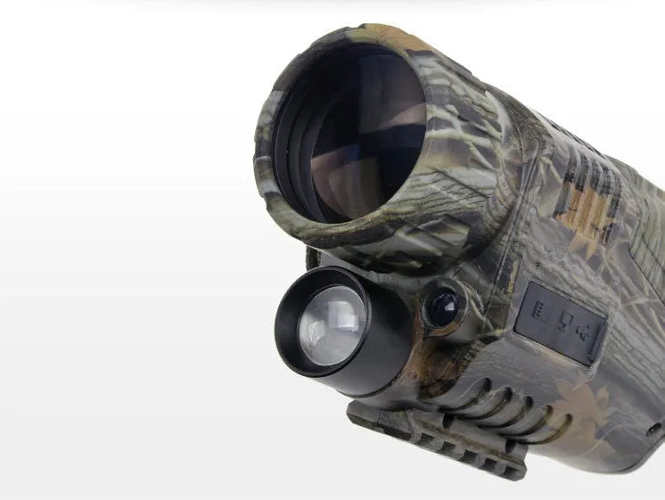 Digital night vision monocular with 5x magnification and 40mm lens in black finish