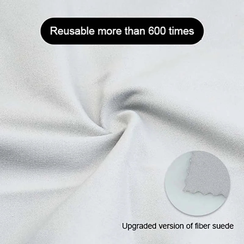 Black anti-fog glasses cloth 15x15cm for lens cleaning, pack of 5, dry wipe