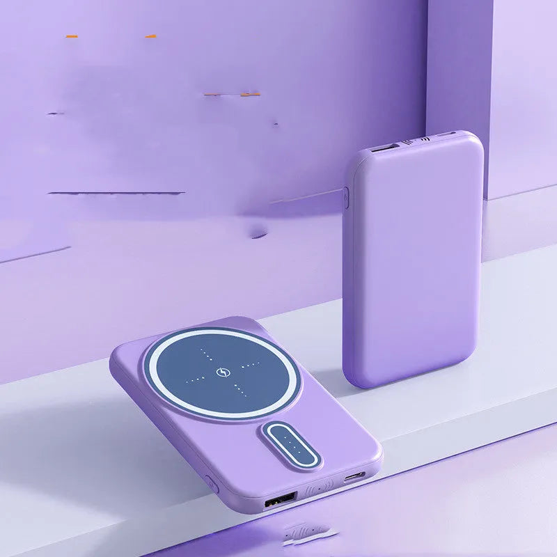 Small 5000mAh portable power bank with plastic shell, Multi-U port output, 93x62x14mm size