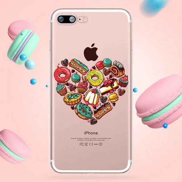 Transparent custom TPU phone case showing clear back cover on smartphone