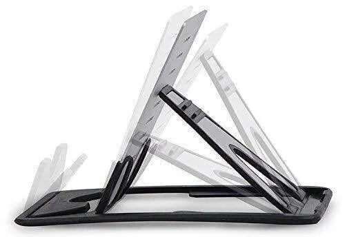 Black lazy bracket card phone holder for desktop measuring 8.5cm by 5cm