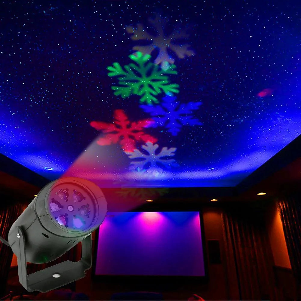 Indoor pattern snowflake light KD04 black 4W LED flash graphic effects IP44