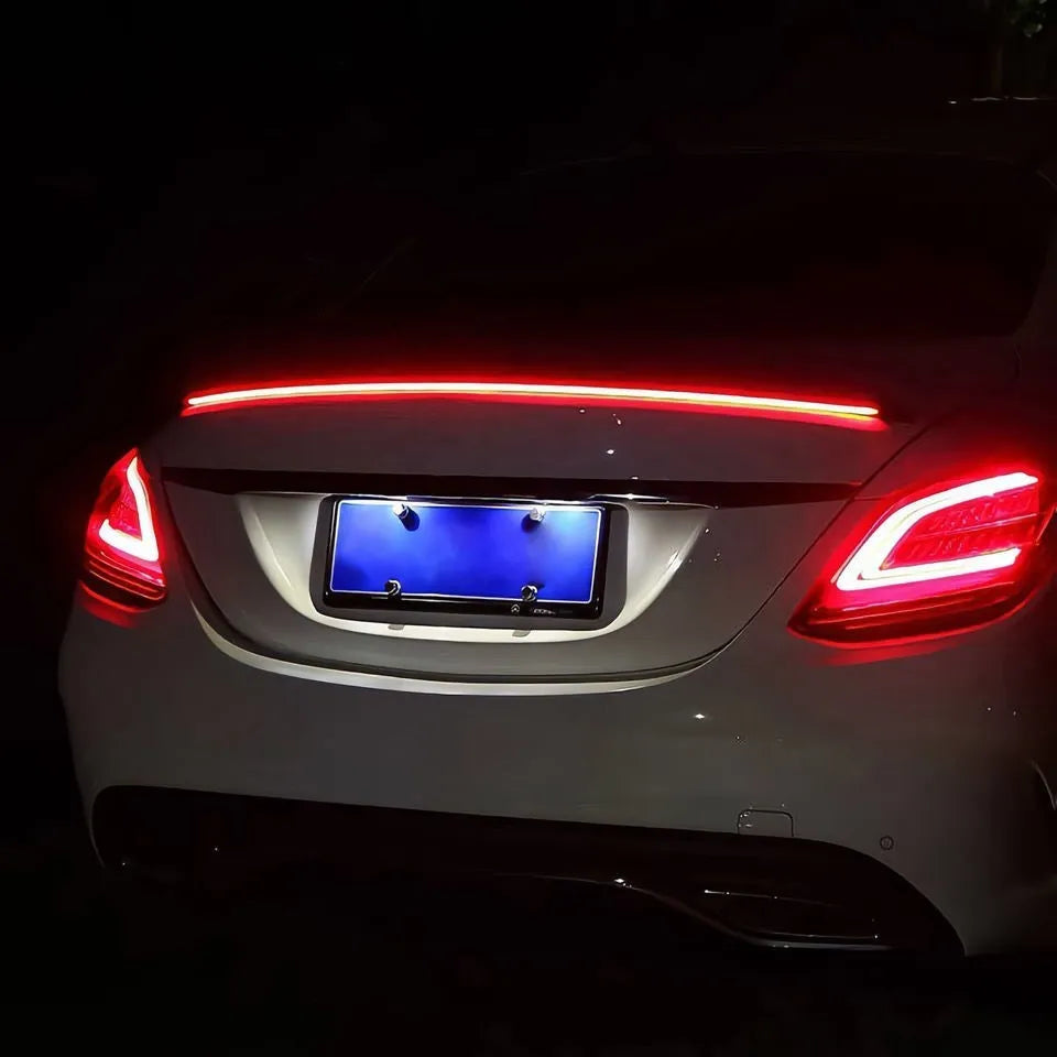 1.2 metre and 1.3 metre automobile LED streamer tail turn signal accessory on a car boot.