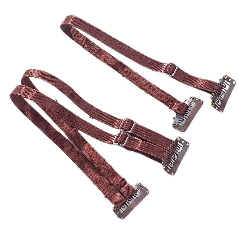 Nylon face lifting invisible clip headband in black single strap option
