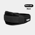 Adjustable fitness waist support belt in black for squatting and weightlifting training with L M XL sizing