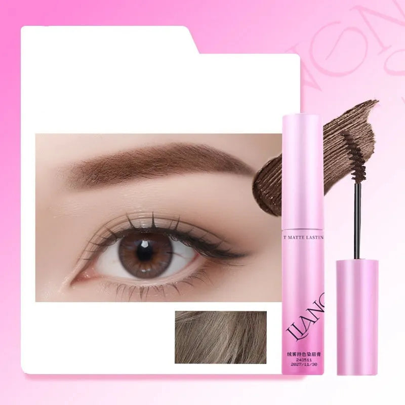 Velvet Fog Eyebrow Cream pot in 4.5g size showing one of four colour shades: Coconut Palm Milk Coffee, Raw Latte, Coffee Pink Latte, or Raw Latte.