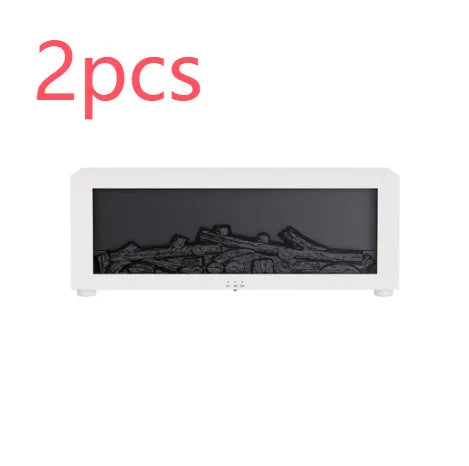 Square desktop flame aromatherapy machine with 3D flame effect and 7 colour LED lighting