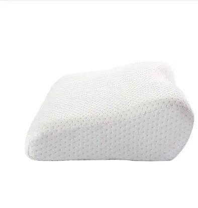 Blue butterfly-shaped cervical pillow with memory foam for neck support