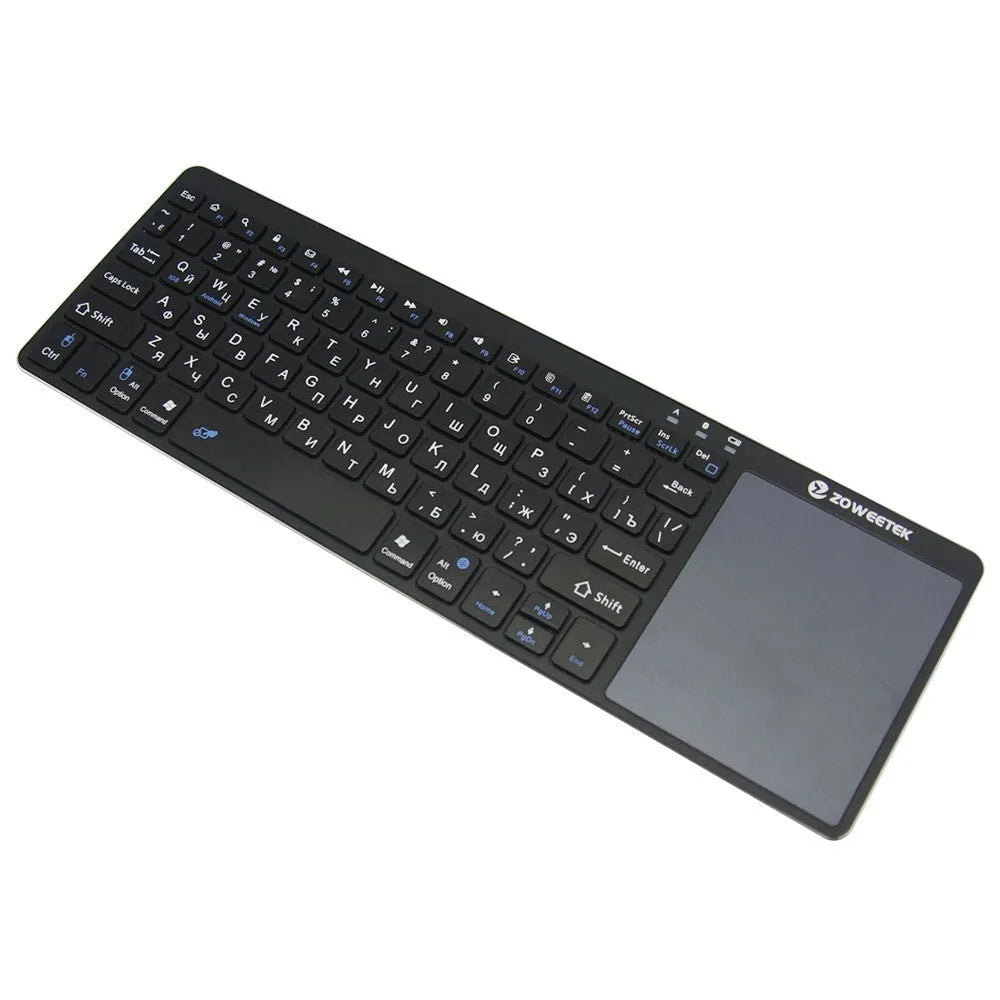 Zoweetek K12BT-1 mini wireless Bluetooth keyboard with touchpad, 80 keys, aluminium steel cover