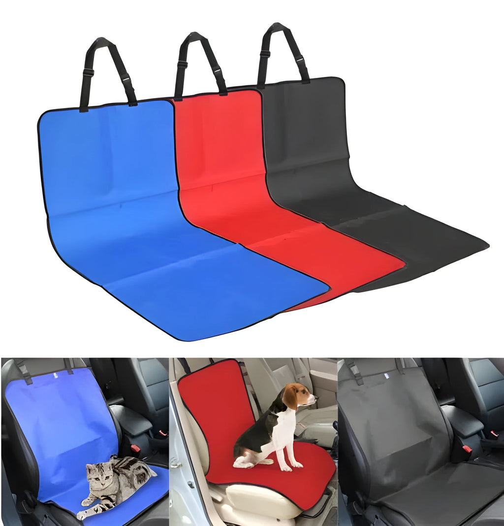 Dog car seat cover waterproof Oxford fabric unfolded on car seat, 106x46.5cm, available in black, blue, red