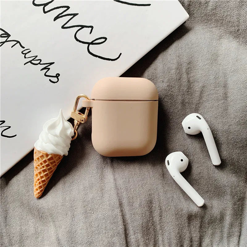 Silicone case and ear tip covers for Apple AirPods 2 in assorted bright colours.