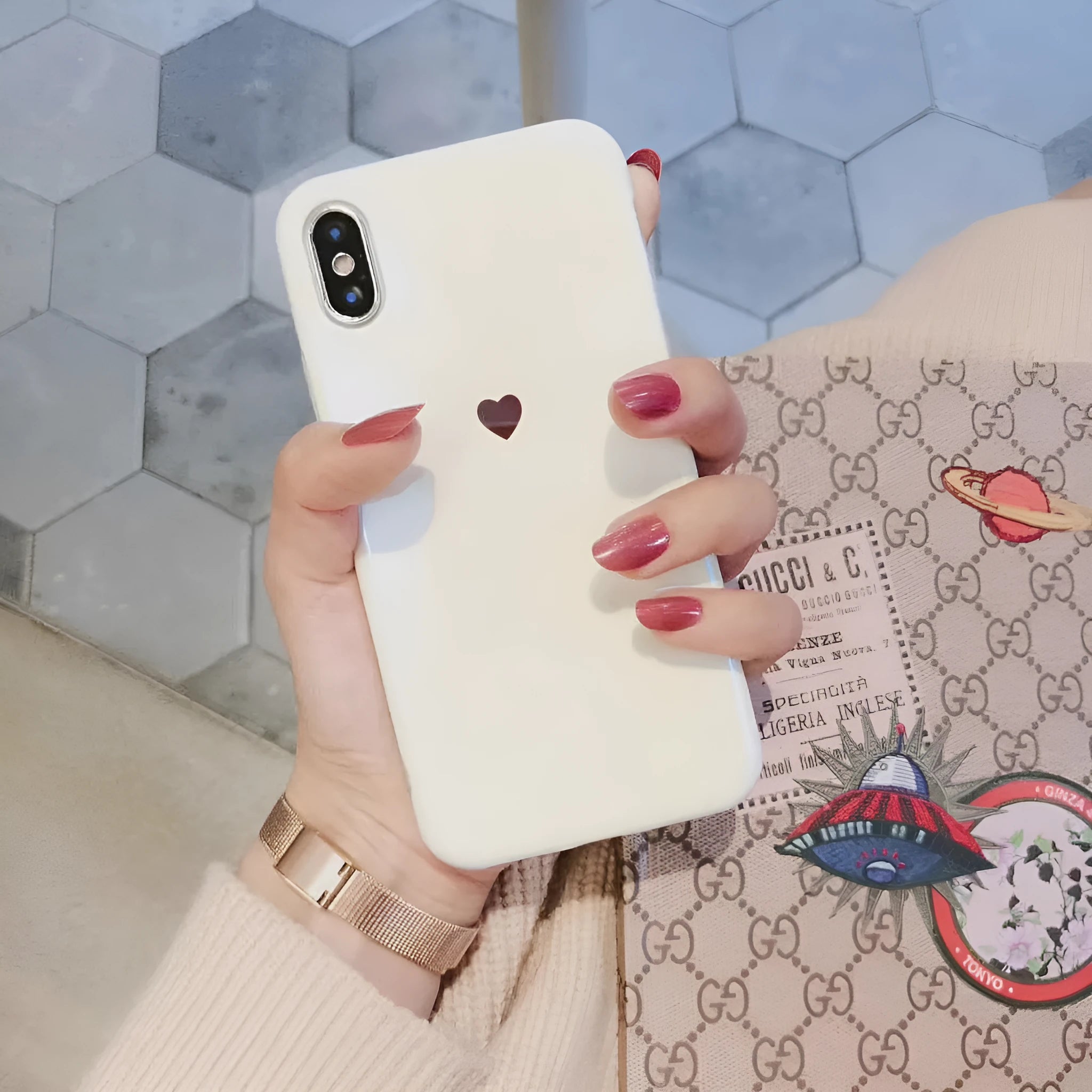 Blue light filtering mobile phone case for iPhone models in simple back cover design