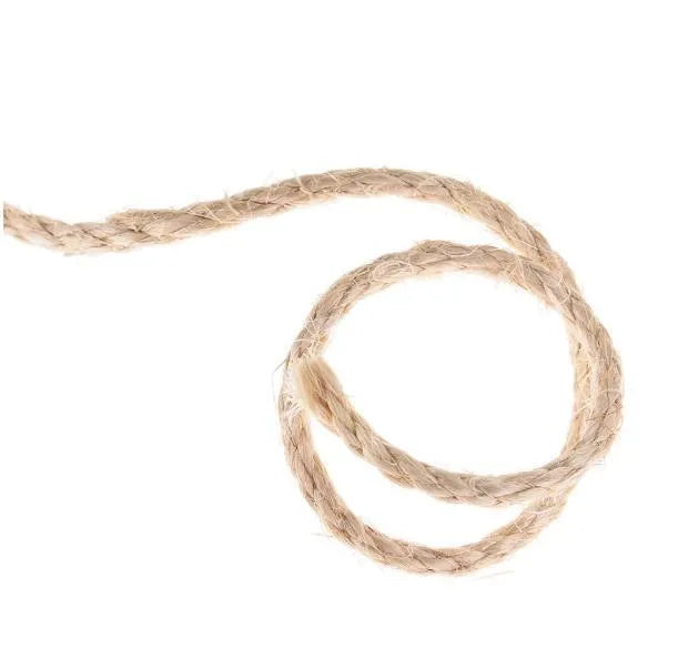 6mm cat scratch sisal rope for repairing scratching posts and cat climbing frames, natural bleached deoiled sisal twine
