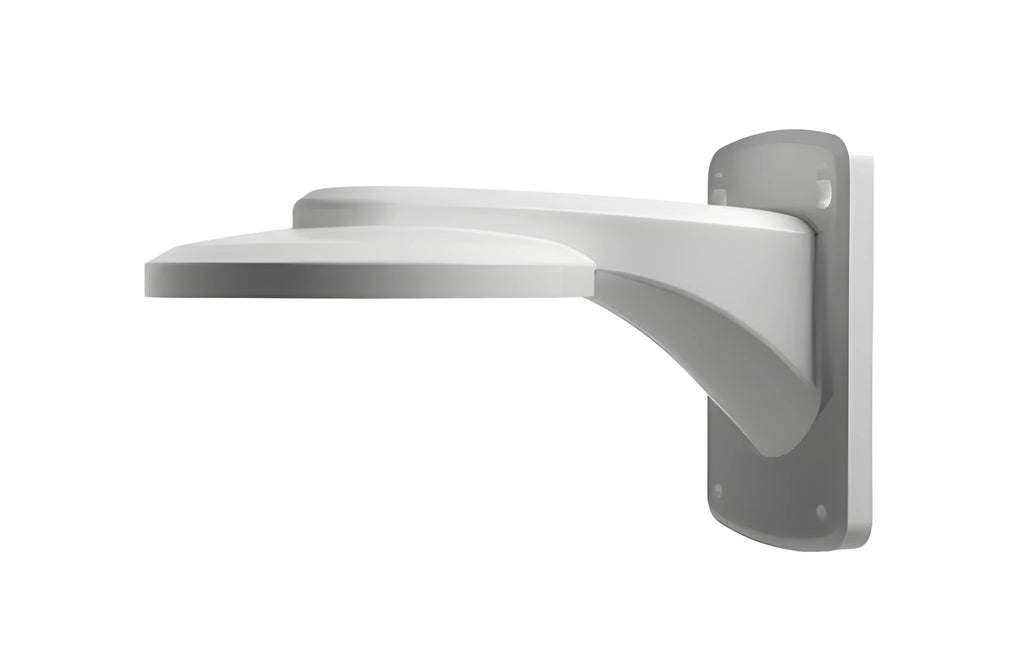 White aluminium alloy and ABS dome camera wall mount bracket for CCTV, 160mm x 120mm x 74mm