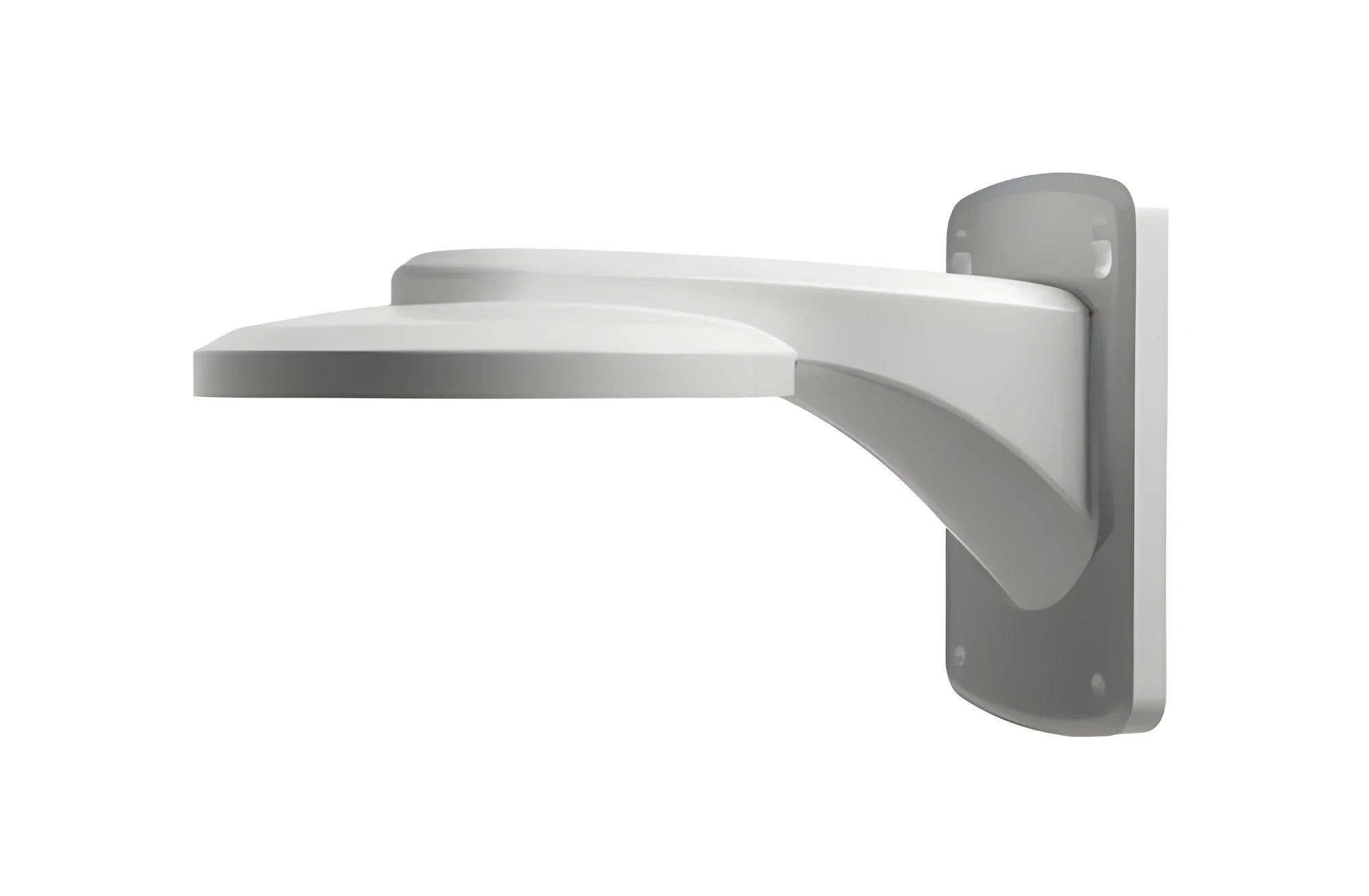 White aluminium alloy and ABS dome camera wall mount bracket for CCTV, 160mm x 120mm x 74mm