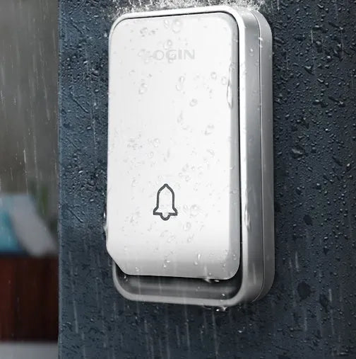 Wireless door bell with 150 metre range, 433MHz frequency, 110-250V bell power, and 4 volume levels