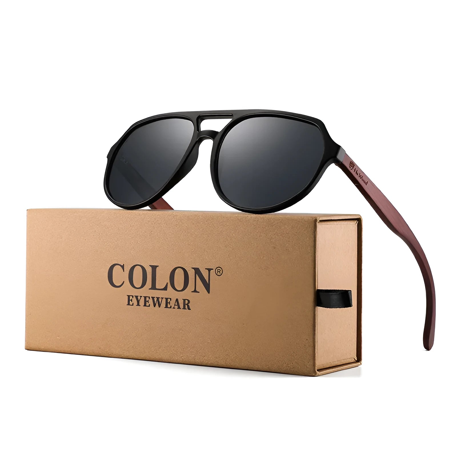 Polarized sunglasses with PC frame and lens, UV400 protection, colour options black blue brown grey